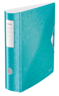 LEITZ Ordner WOW 1106 A4 8.2 cm eisblau-metallic
