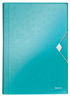 LEITZ Fächermappe WOW 4589 A4 eisblau-metallic