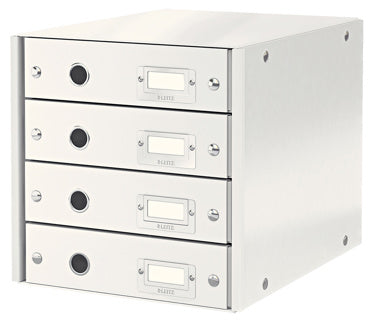 LEITZ Schubladenbox Click & Store 6049 mit 4 Schubladen weiß