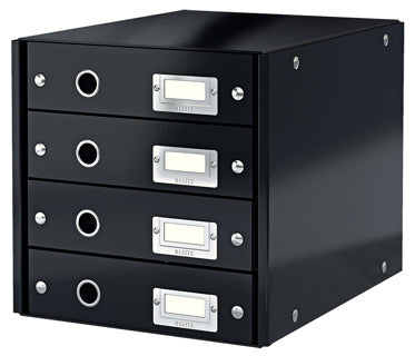 LEITZ Schubladenbox Click & Store 6049 mit 4 Schubladen schwarz