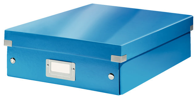 LEITZ Organisationsbox Click & Store 6058 Mittel 28 x 10 x 37 cm blau-metallic