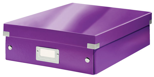 LEITZ Organisationsbox Click & Store Mittel mit Deckel violett-metallic