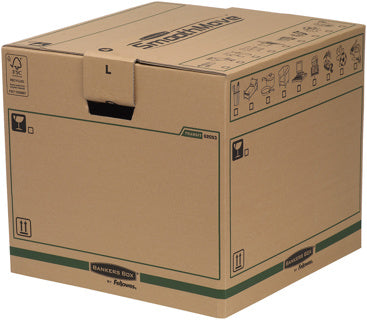 FELLOWES Umzugsbox Bankers Box 48 x 41.2 x 47 cm braun