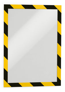 DURABLE Info-Rahmen 4944 DURAFRAME® SECURITY 2 Stück A4 selbstklebend gelb/schwarz
