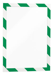DURABLE Info-Rahmen 4944 DURAFRAME® SECURITY 2 Stück A4 selbstklebend grün/weiß