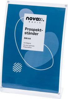 NOVOOO BASIC Prospektständer DIN A4 mit Magnetverschluss N78 transparent