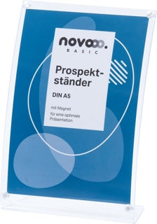 NOVOOO BASIC Prospektständer DIN A5 mit Magnet transparent