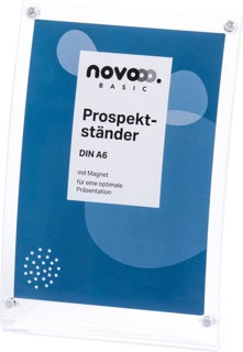 NOVOOO BASIC Prospektständer DIN A6 mit Magnet transparent