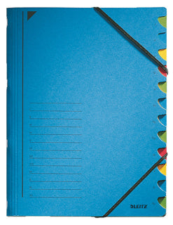 LEITZ Ordnungsmappe 391203 A4 12-teilig blau