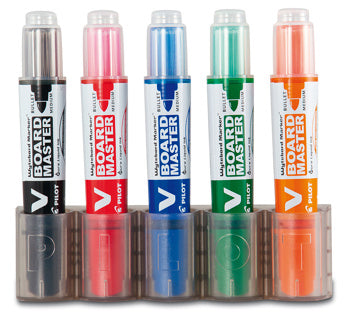PILOT Whiteboardmarker V-Board Master Begreen 5 Stück mit Rundspitze 2.3 mm farbig sortiert