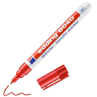 EDDING Wäschemarker 8040 mit Rundspitze 1 mm rot