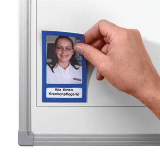 FRANKEN Fototasche für Passfoto 5 Stück blau