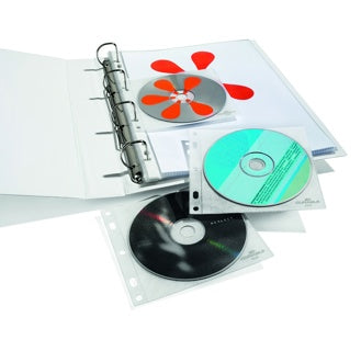 DURABLE CD/DVD-Hüllen 5239 COVERFILE 10 Stück abheftbar 140 x 128 mm transparent
