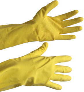 CLEAN & CLEVER Allzweck-Handschuhe Latex PRO 56 Gr.L 2 Stück (20x10) gelb