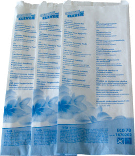 CLEAN & CLEVER Hygienebeutel ECO70 10x 100 Stück Natronpapier 40 g/m² 27 x 32 cm