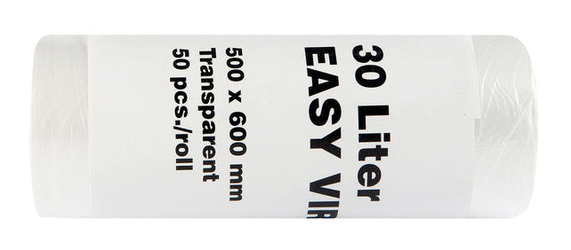 BEFIX Müllsäcke EASY HDPE 50 Stück 30 Liter 6 my transparent