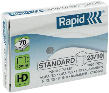 RAPID Heftklammern 23/10 verzinkt 1.000 Stück silber