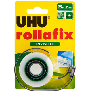 UHU Klebebandabroller Rollafix inkl. Nachfüllung 36970 25x19mm unsichtbar