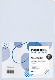 NOVOOO PROFESSIONAL Aktenhülle 10 Stück A4 160 µm glatt transparent