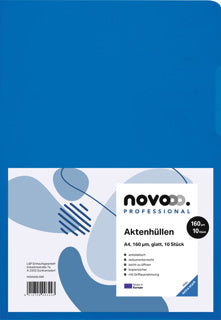 NOVOOO PROFESSIONAL Aktenhülle 10 Stück DIN A4 160 µm blau