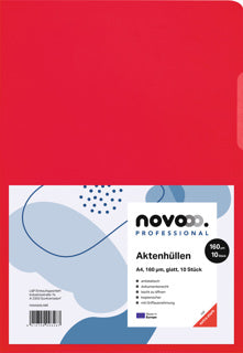 NOVOOO PROFESSIONAL Aktenhülle A4 160 µm 10 Stück rot