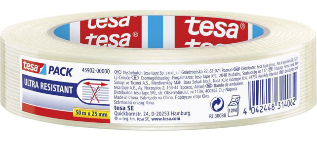 TESA Verpackungsband Monofilament 45902 25 mm x 50 m transparent