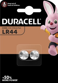 DURACELL Knopfzellen Alkaline LR44 2 Stück