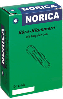 NORICA Büroklammern 7.7 cm 100 Stück silber