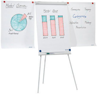 FRANKEN Flipchart-Tafel Standard 68 x 105 cm grau