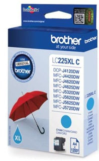 BROTHER Tintenpatrone LC-225XL 1.200 Seiten cyan