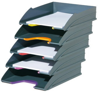 DURABLE Briefablage 7705 VARICOLOR® TRAY 5 Stück A4 Kunststoff 264 x 74 x 336 mm anthrazit
