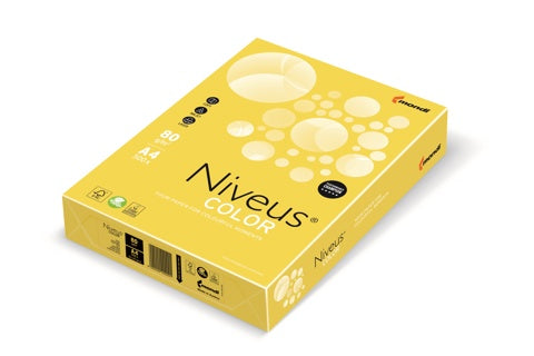 NIVEUS Color intensiv Kopierpapier DIN A4 80 g/m² 500 Blatt kanariengelb