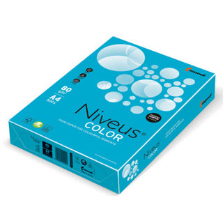 NIVEUS Color intensiv Kopierpapier DIN A4 80 g/m² 500 Blatt wasserblau
