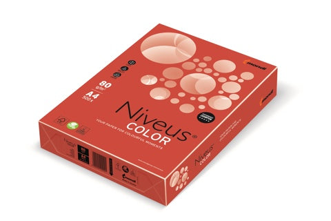 NIVEUS Color Kopierpapier DIN A4 160 g/m² 250 Blatt korallenrot