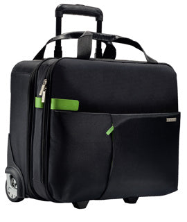LEITZ 2-Rollen Handgepäck Trolley Smart Traveller "Complete" schwarz