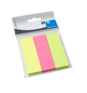 INFO NOTES Pagemarker 2.5 x 7.5 cm 3 Stück à 100 Blatt mehrere Farben
