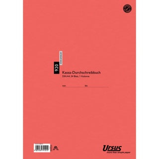 URSUS Kassabuch 920DKB A4 54 Blatt