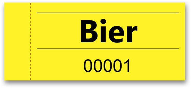 OMEGA Gutscheinblock "Bier" 100 Blatt gelb