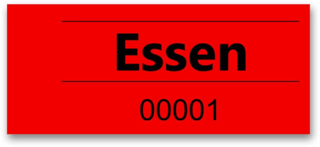 OMEGA Gutscheinblock "Essen" 100 Blatt rot