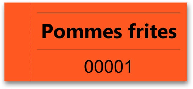 OMEGA Gutscheinblock "Pommes" 100 Blatt orange