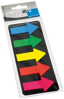 INFO PAGEMARKER Haftnotiz "Pfeile" 25 x 45 mm 5 x 25 Blatt bunt