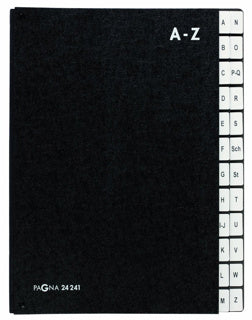 PAGNA Pultordner A4 A-Z Hartpappe schwarz