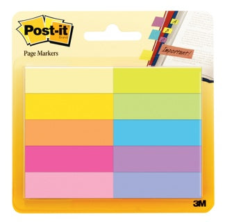 POST-IT® Page Marker 670-10AB 10 x 50 Blatt 12.7 x 44.4 mm farbig sortiert