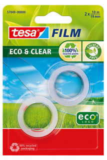 TESA Klebeband Eco & Clear 19 mm x 10 m 2 Stück transparent