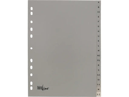 BÜROLINE Register A4 20-teilig A-Z PP grau
