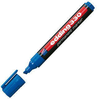 EDDING Permanentmarker 330 mit Keilspitze 1-5 mm blau