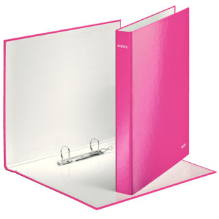 LEITZ Ringbuch WOW 4 cm mit 2 Ringen pink