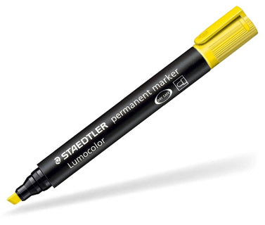 STAEDTLER Permanentmarker Lumocolor® 350 mit Keilspitze 2-5 mm gelb