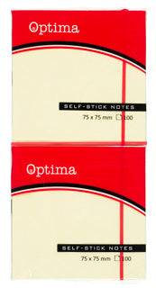 OPTIMA Haftnotizen 12 Stück à 100 Blatt 76 x 76 mm gelb