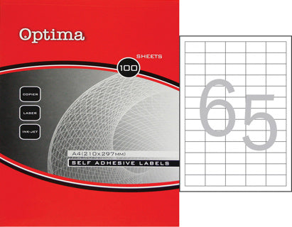 OPTIMA Etiketten 32077 DIN A4 100 Blatt 3.8 x 2.12 cm